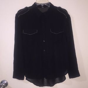 Studded sheer blouse